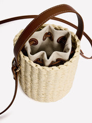 RW&CO Straw Bucket Bag