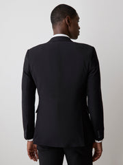 RW&CO Essential Slim Fit Black Wool-Blend Suit Blazer