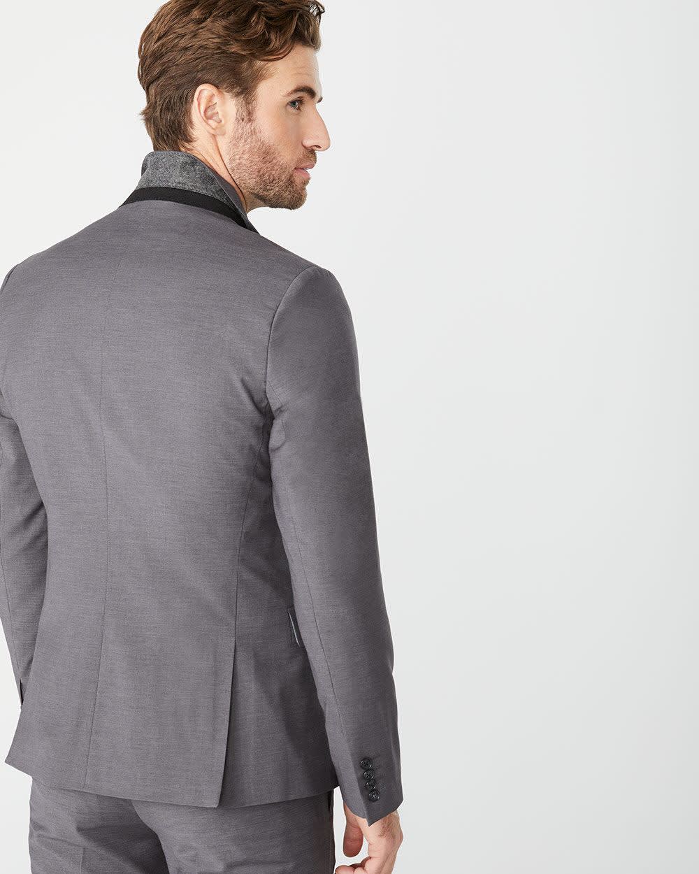 RW&CO Essential Slim Fit Black Wool-Blend Suit Blazer