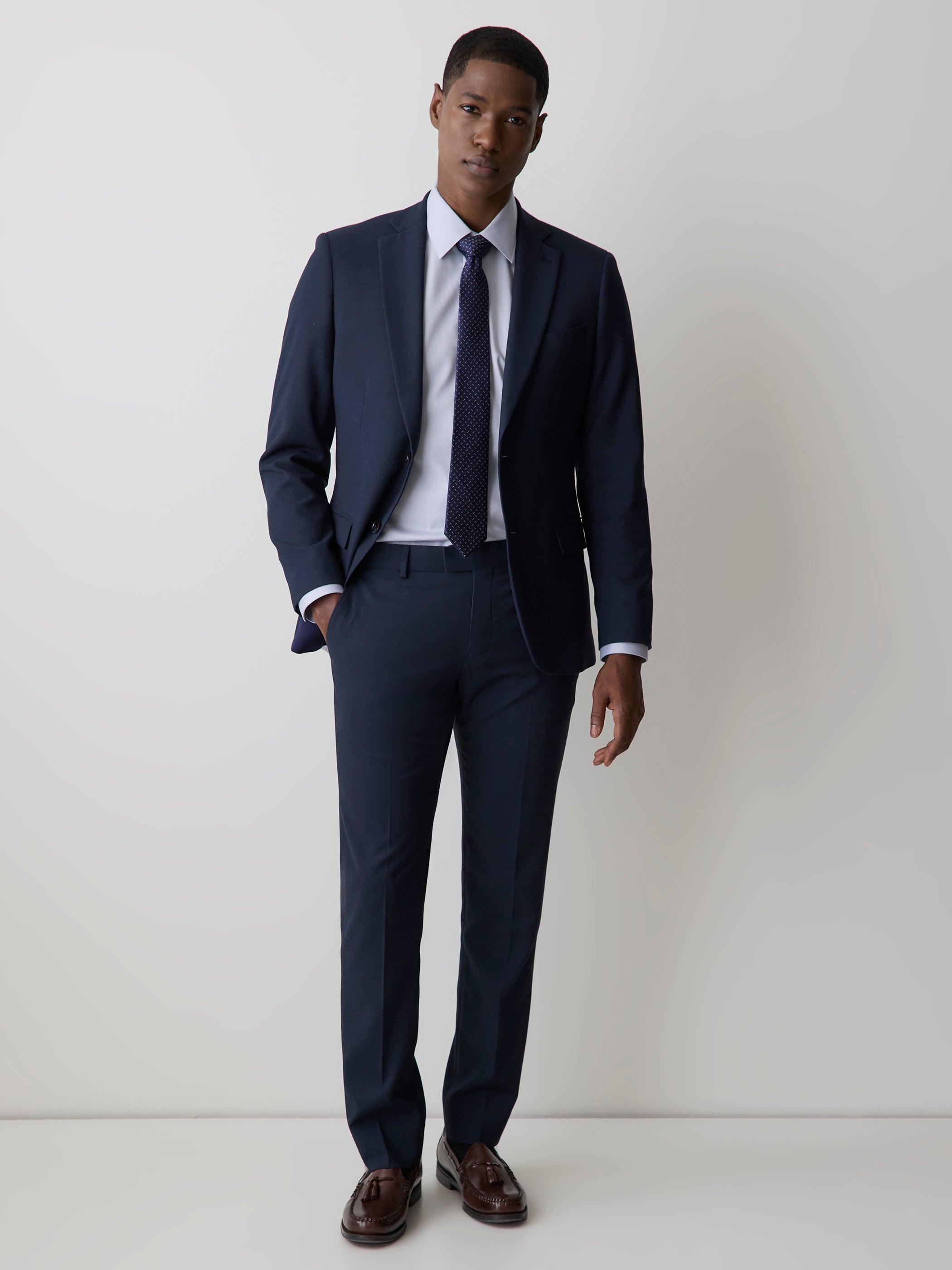RW&CO Essential Slim Fit Navy Suit Pant