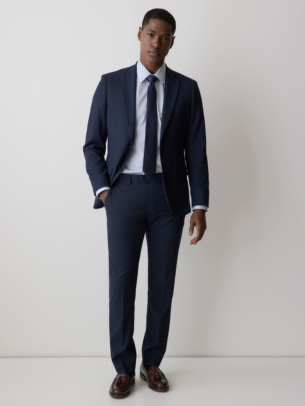 RW&CO Essential Slim Fit Navy Suit Pant