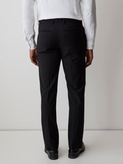 RW&CO Essential Slim Fit Black Wool-Blend Suit Pant