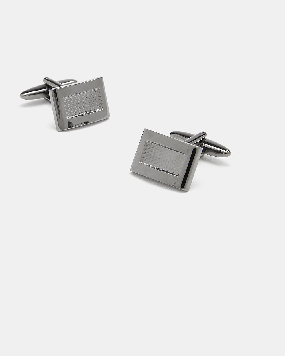 RW&CO Shiny Gunmetal Cuff Links