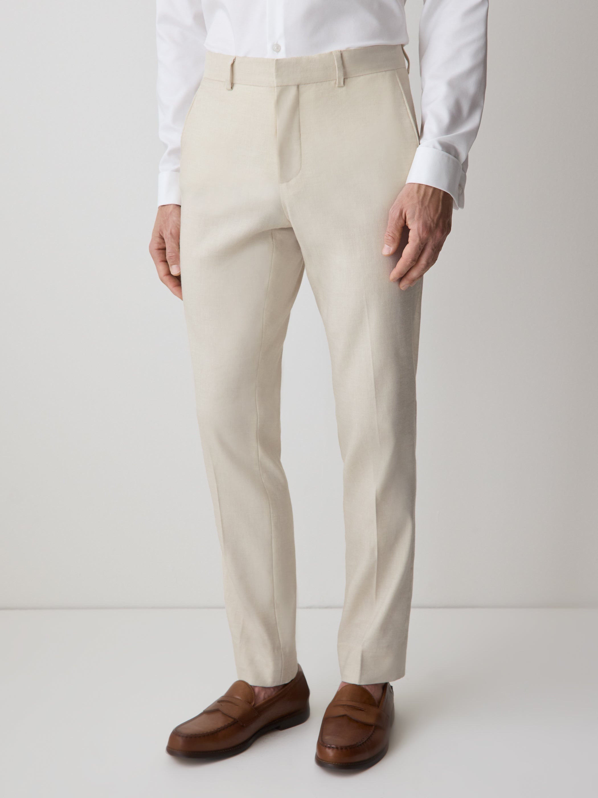 RW&CO Slim Fit Stretch Linen Suit Pant