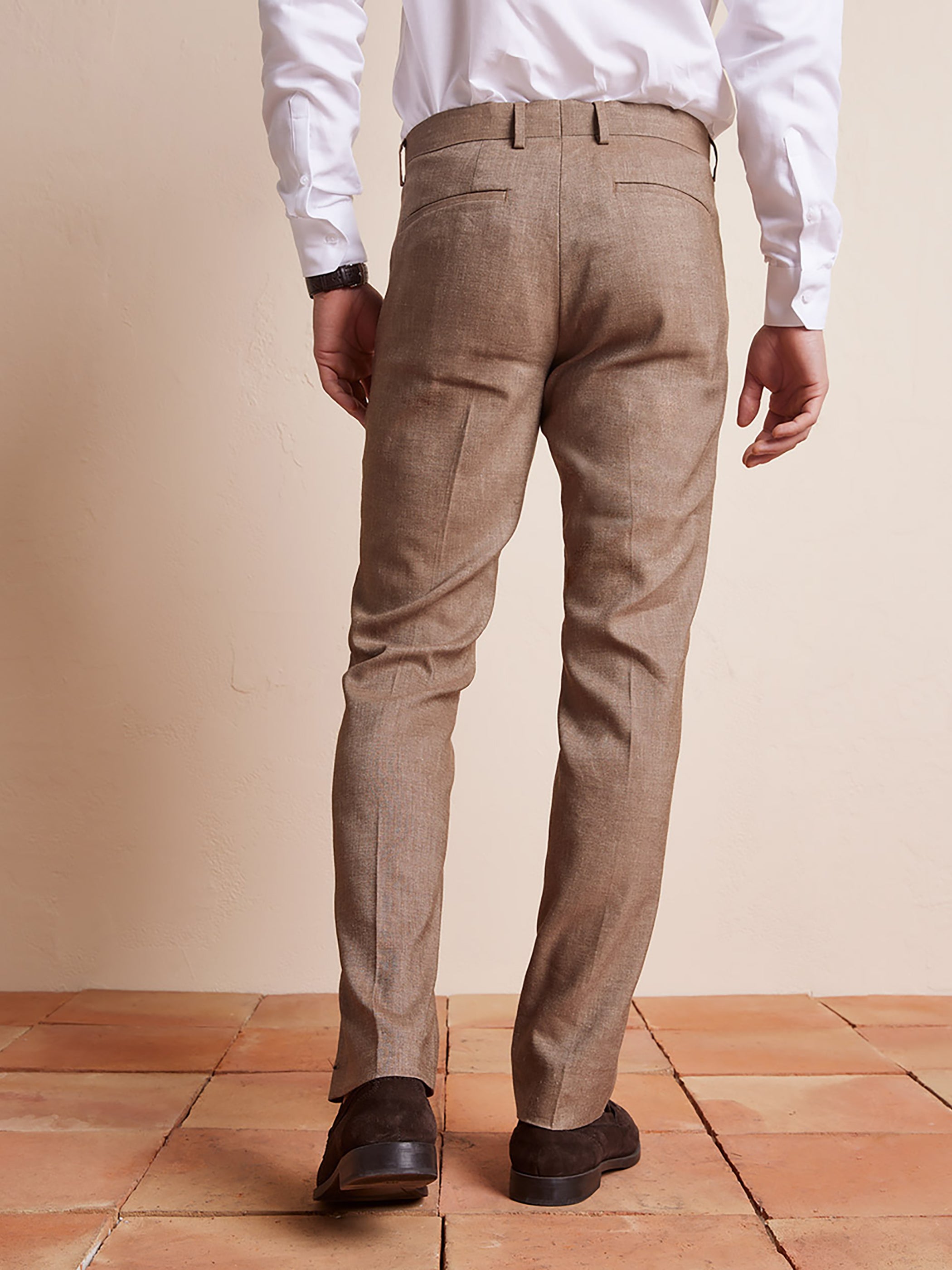 RW&CO Slim Fit Stretch Linen Suit Pant