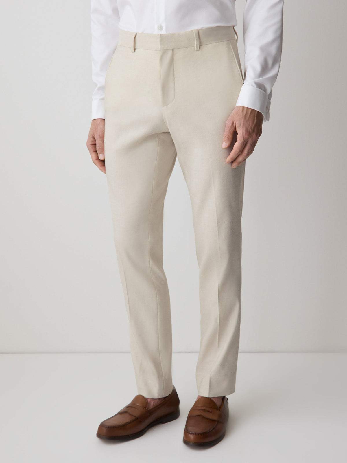 RW&CO Slim Fit Stretch Linen Suit Pant