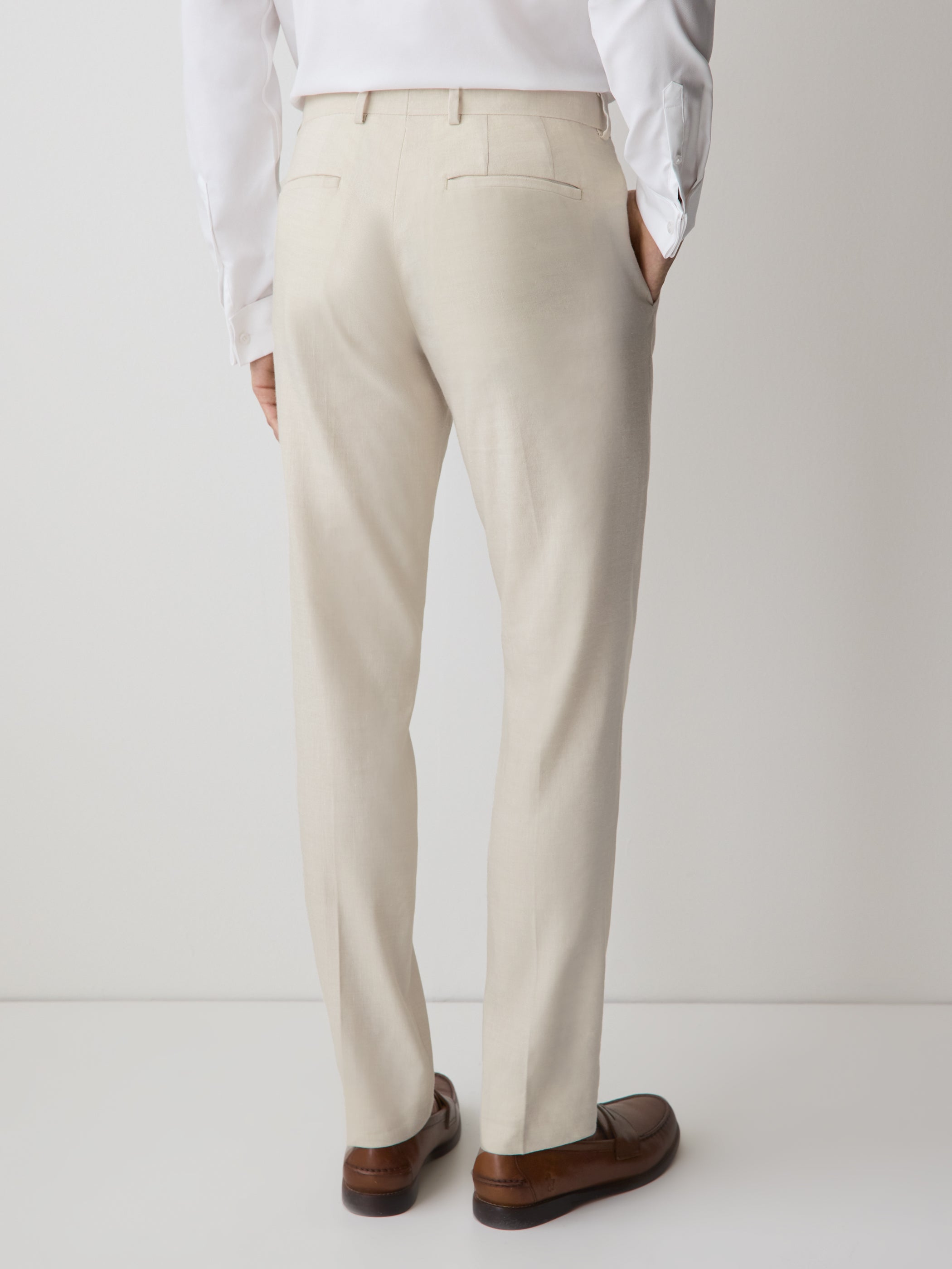RW&CO Slim Fit Stretch Linen Suit Pant