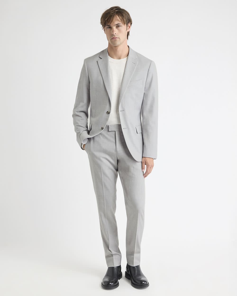 RW&CO Essential Slim  Fit Light Grey Suit Pant