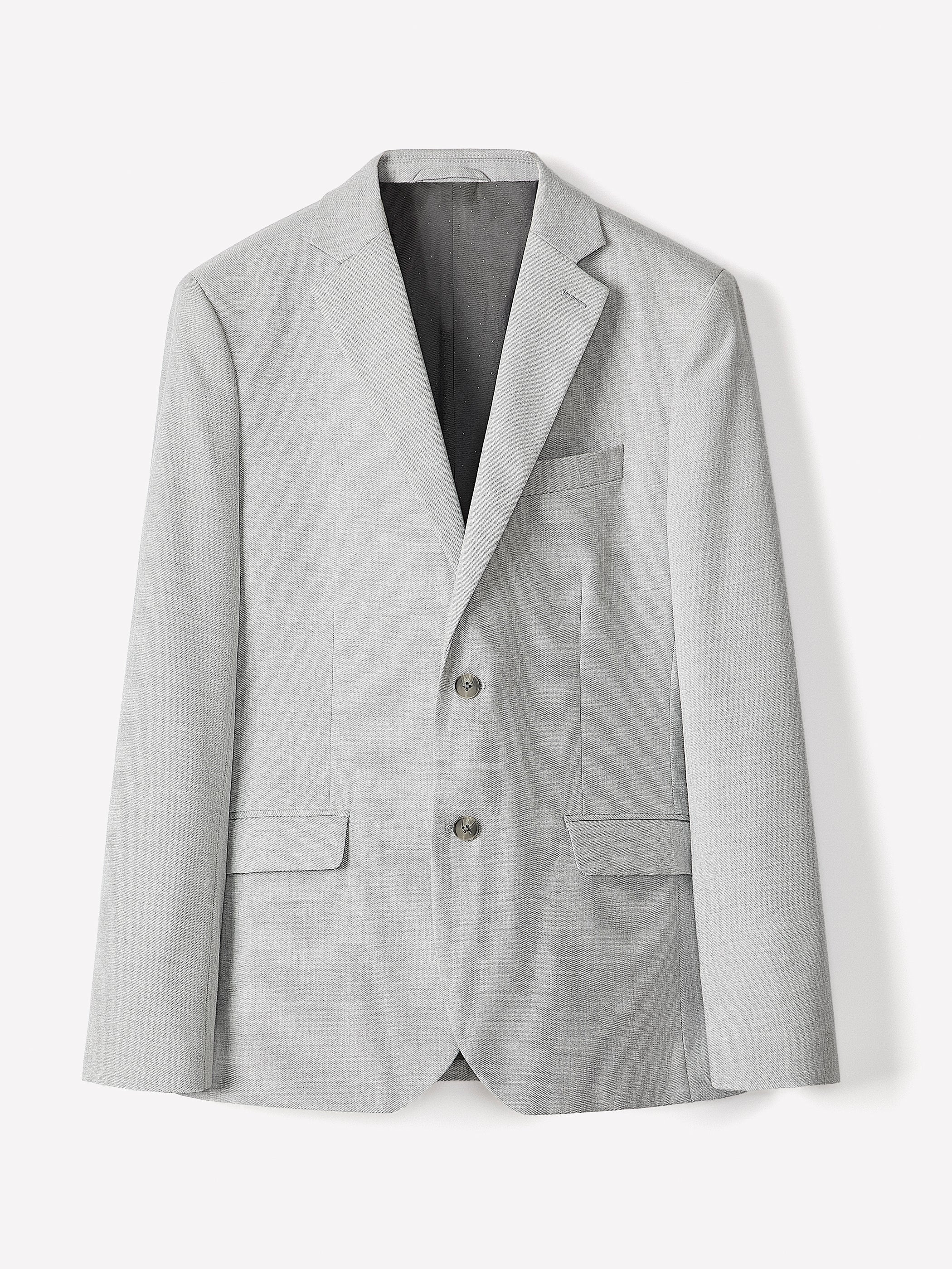RW&CO Essential Trailored Fit Light Grey Suit Blazer