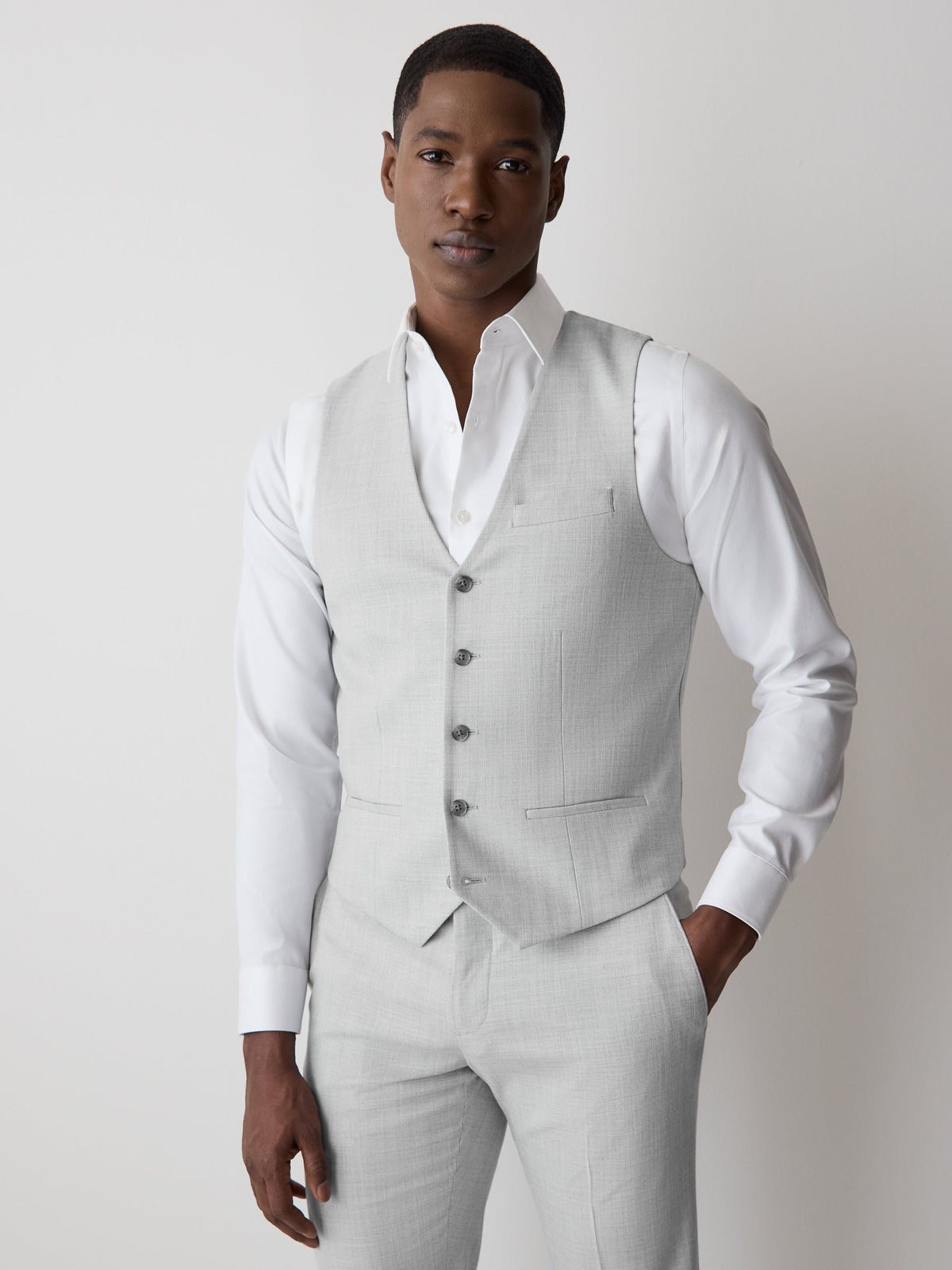 RW&CO Essential Light Grey Suit Vest