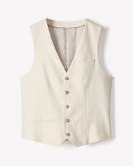 RW&CO Stretch Linen Suit Vest