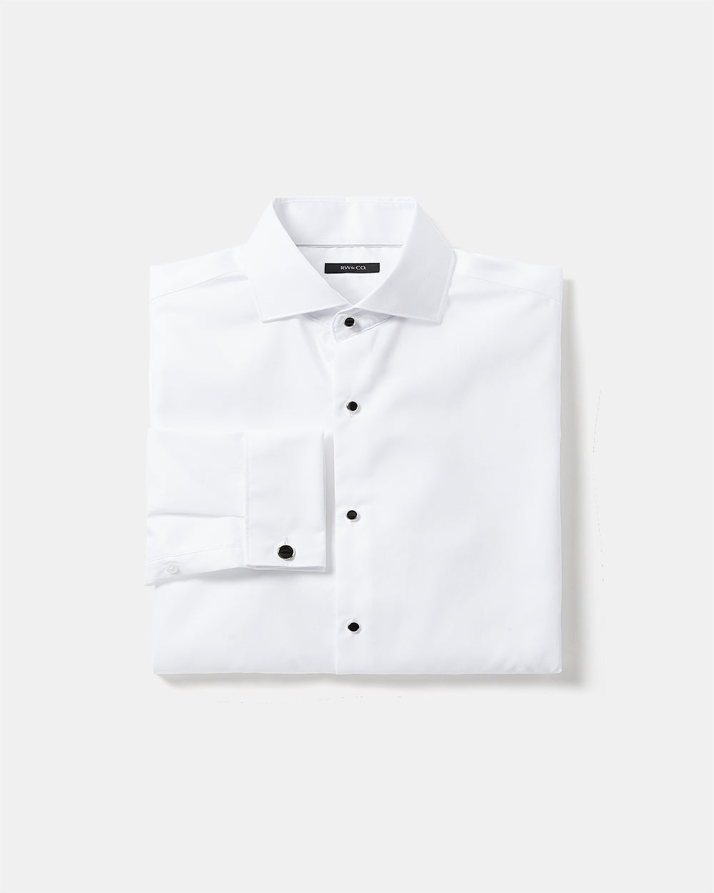 RW&CO White Tuxedo Dress Shirt