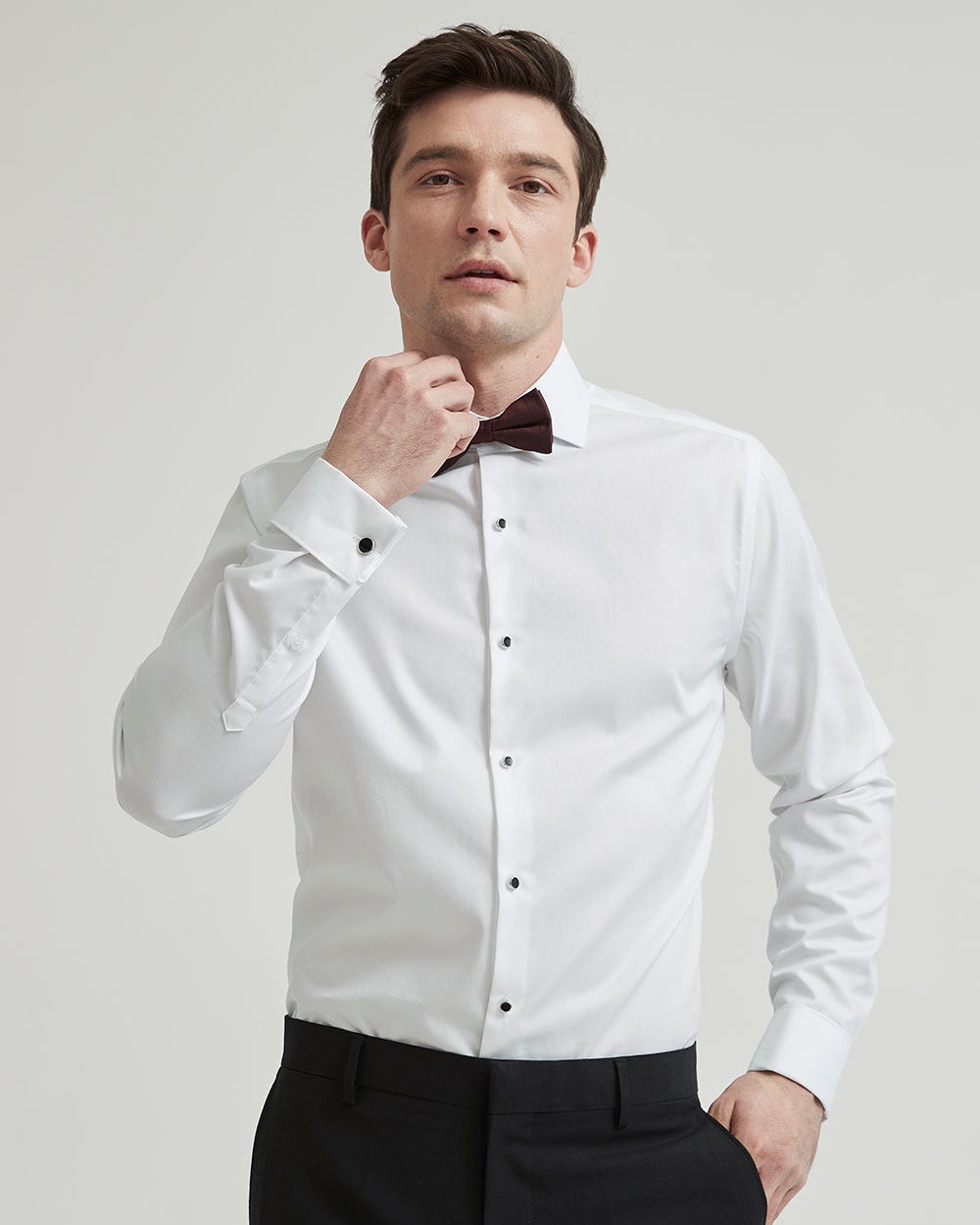 RW&CO White Tuxedo Dress Shirt