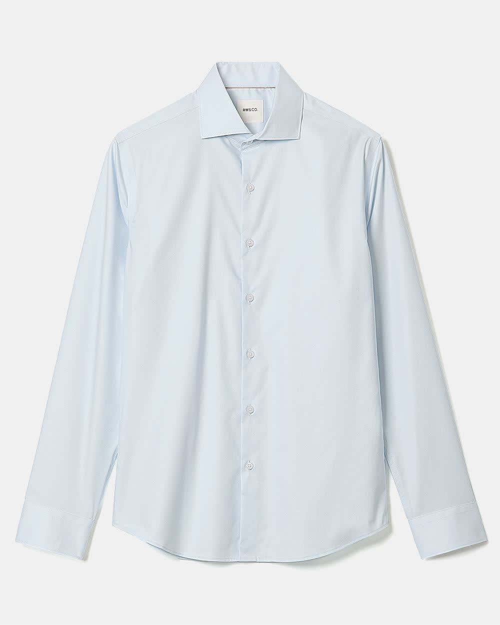 RW&CO Slim Fit Solid Sateen Dress Shirt
