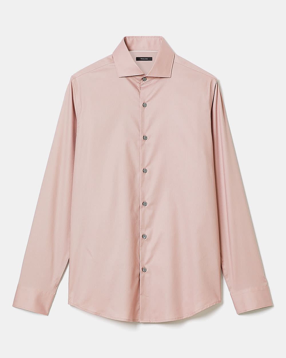 RW&CO Slim Fit Solid Sateen Dress Shirt