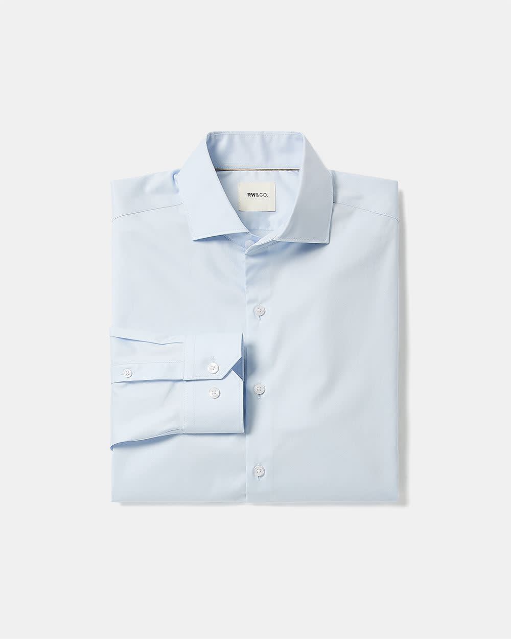 RW&CO Slim Fit Solid Sateen Dress Shirt
