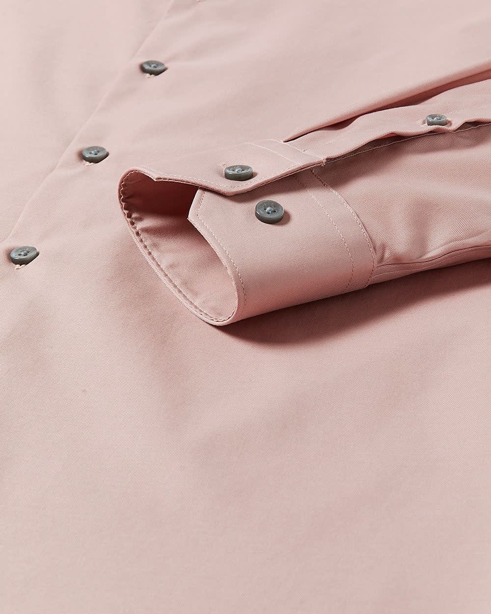 RW&CO Slim Fit Solid Sateen Dress Shirt