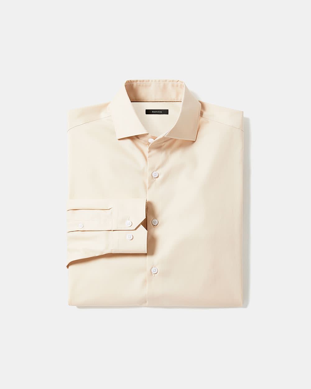 RW&CO Slim Fit Solid Sateen Dress Shirt