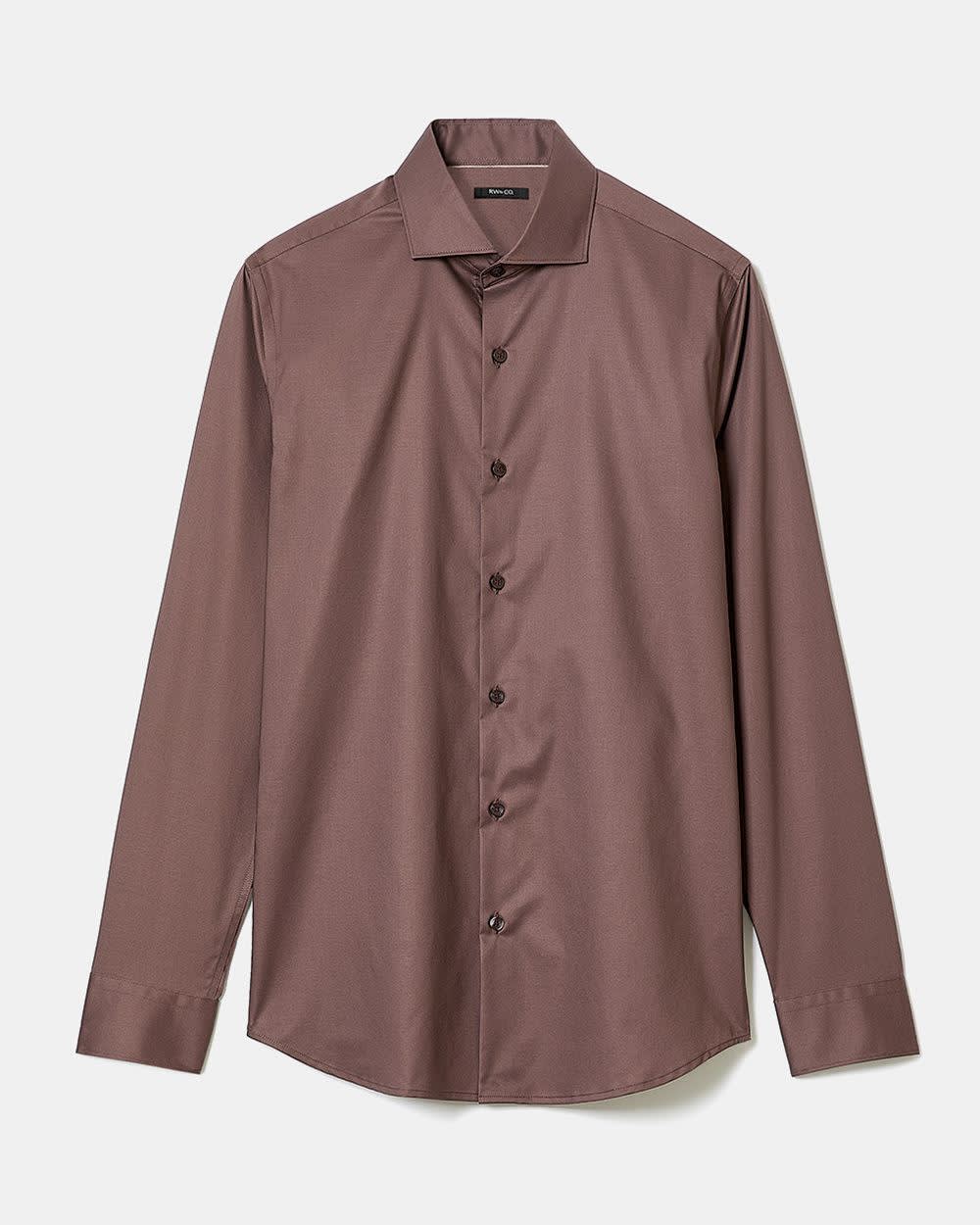 RW&CO Slim Fit Solid Sateen Dress Shirt