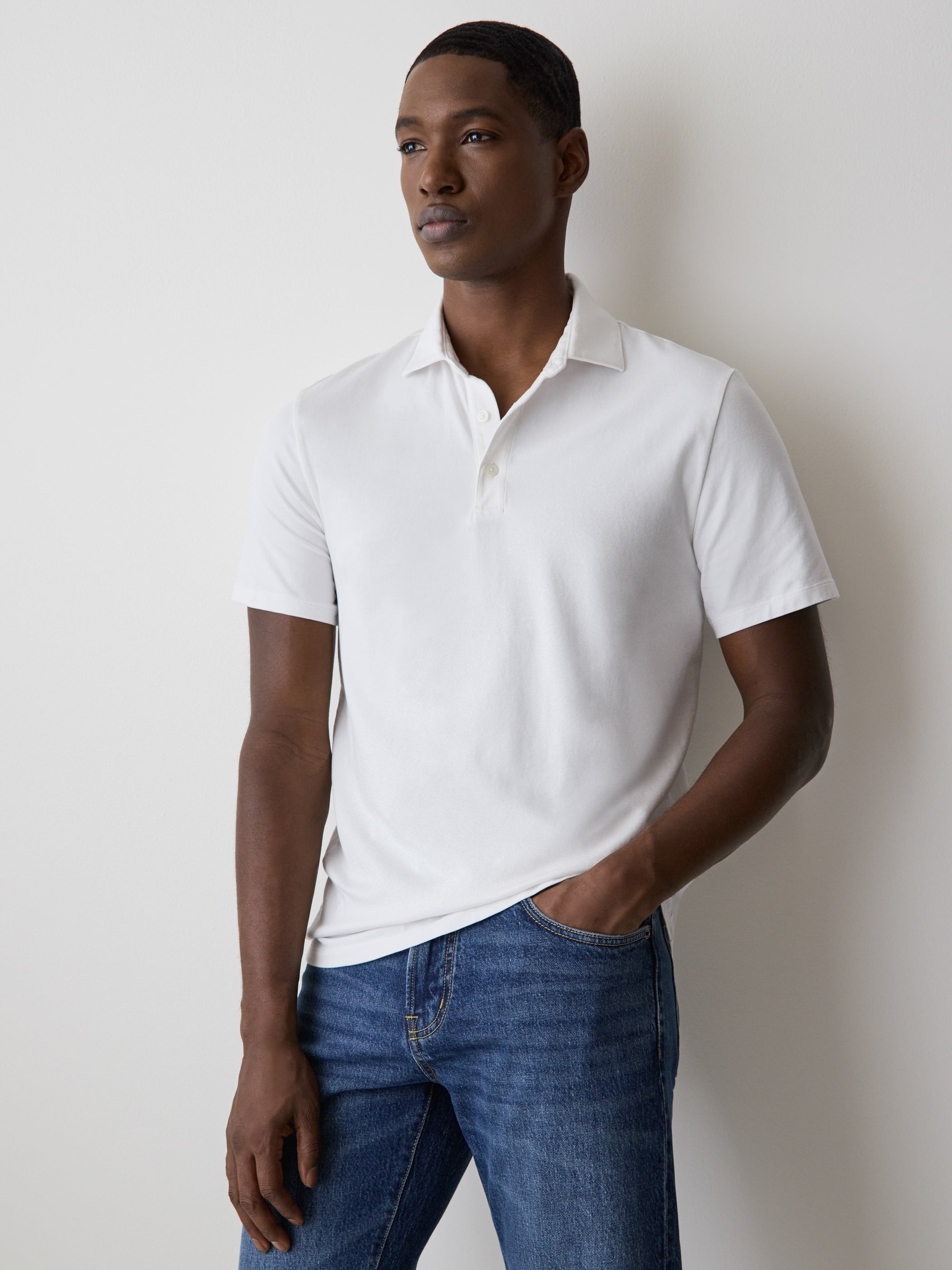 RW&CO Short-Sleeve Supima (R) Cotton Jersey Polo