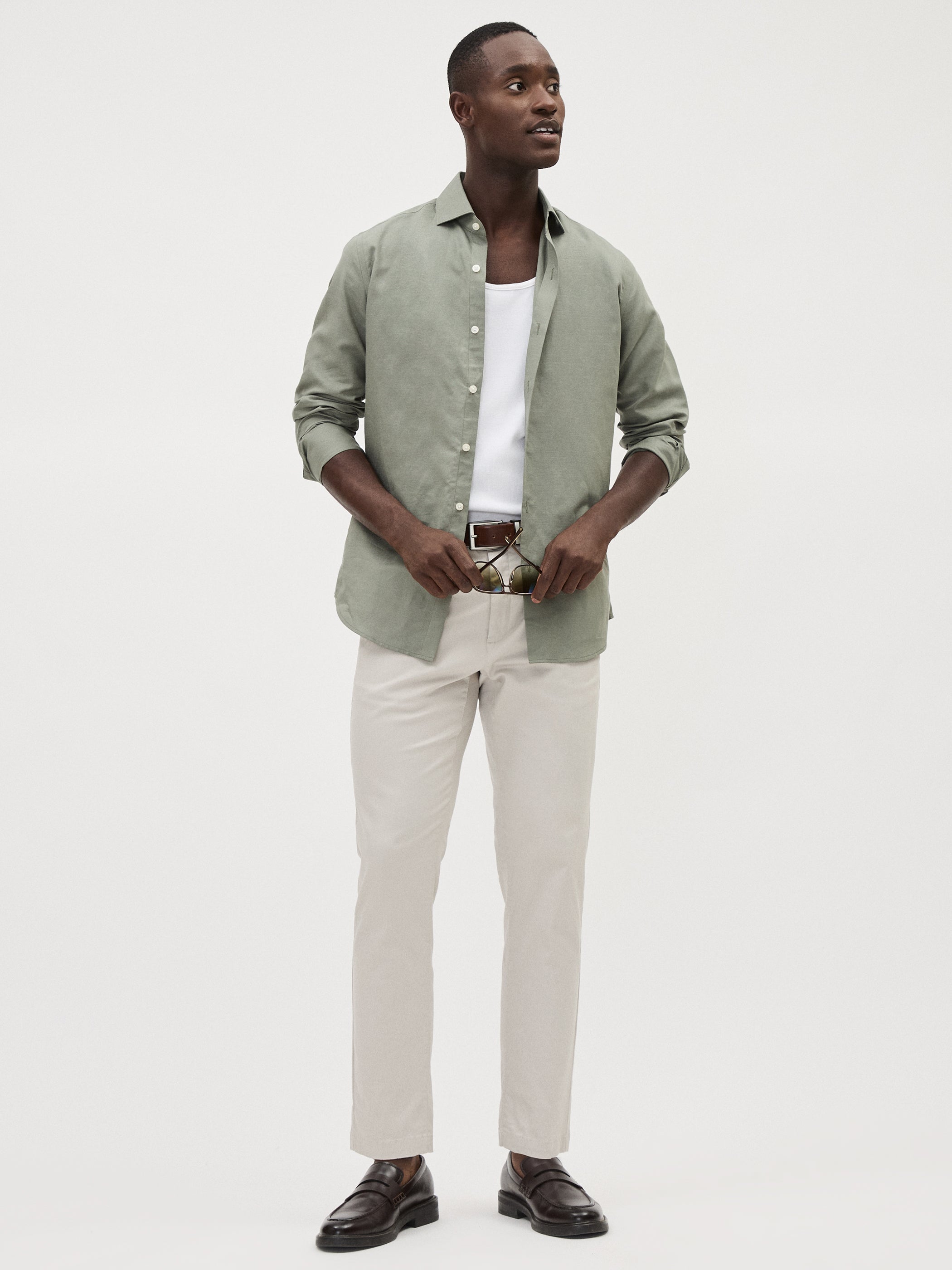 RW&CO Tailored-Fit Linen Dress Shirt