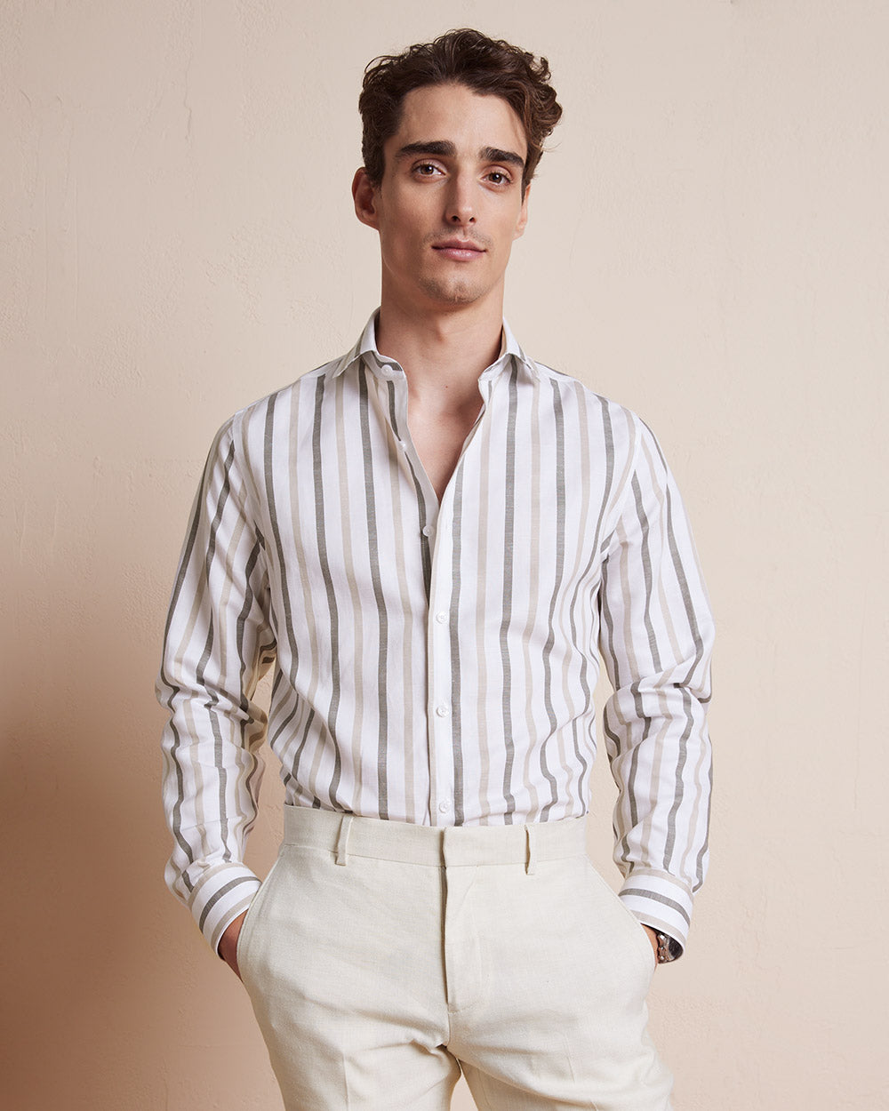RW&CO Tailored-Fit Linen Dress Shirt