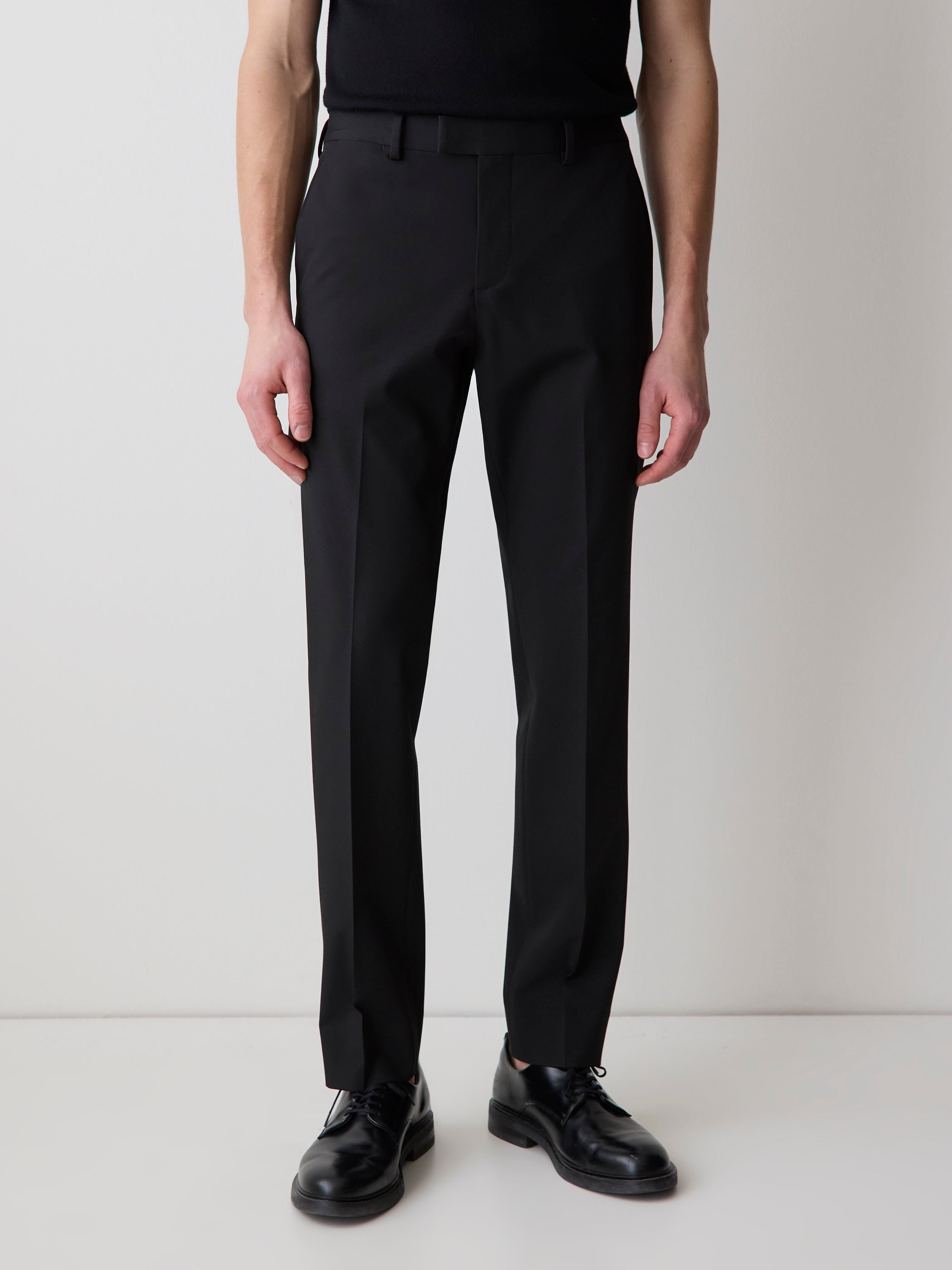 RW&CO Black Slim Fit E-Tech Suit Pant