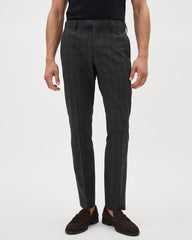 RW&CO Slim-Fit Dark Grey Checkered Suit Pant