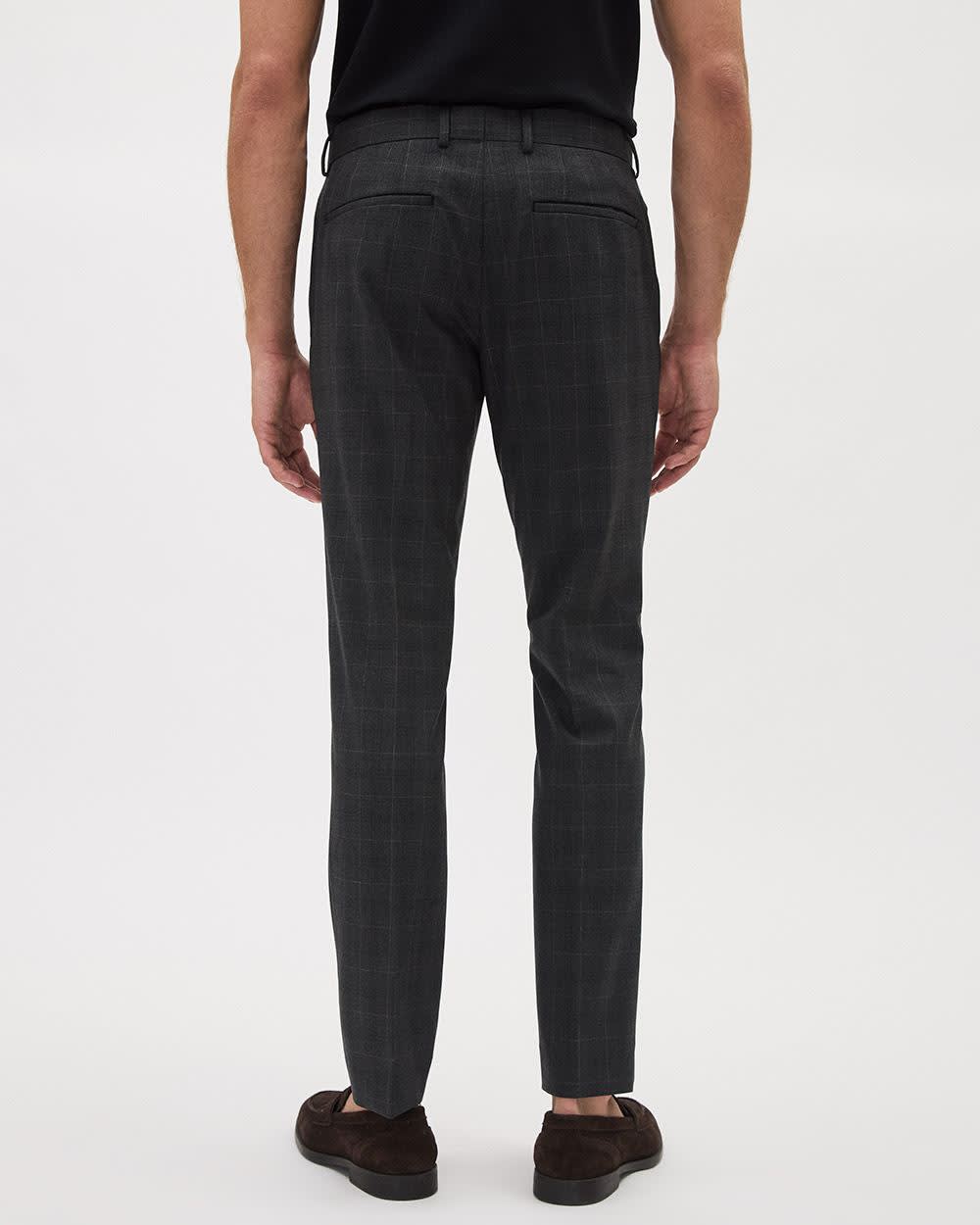 RW&CO Slim-Fit Dark Grey Checkered Suit Pant