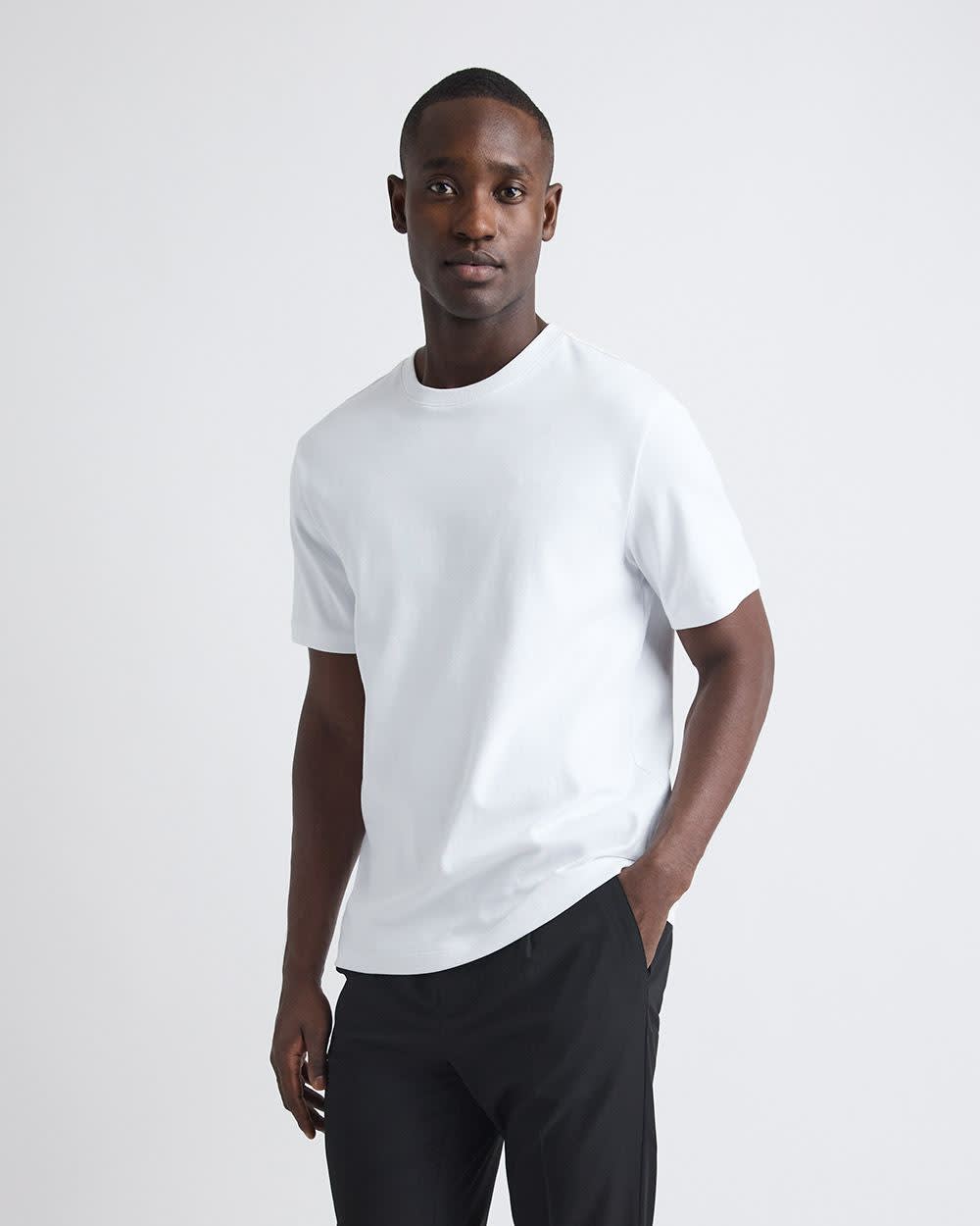RW&CO Refined Solid Interlock Cotton Crew-Neck Tee