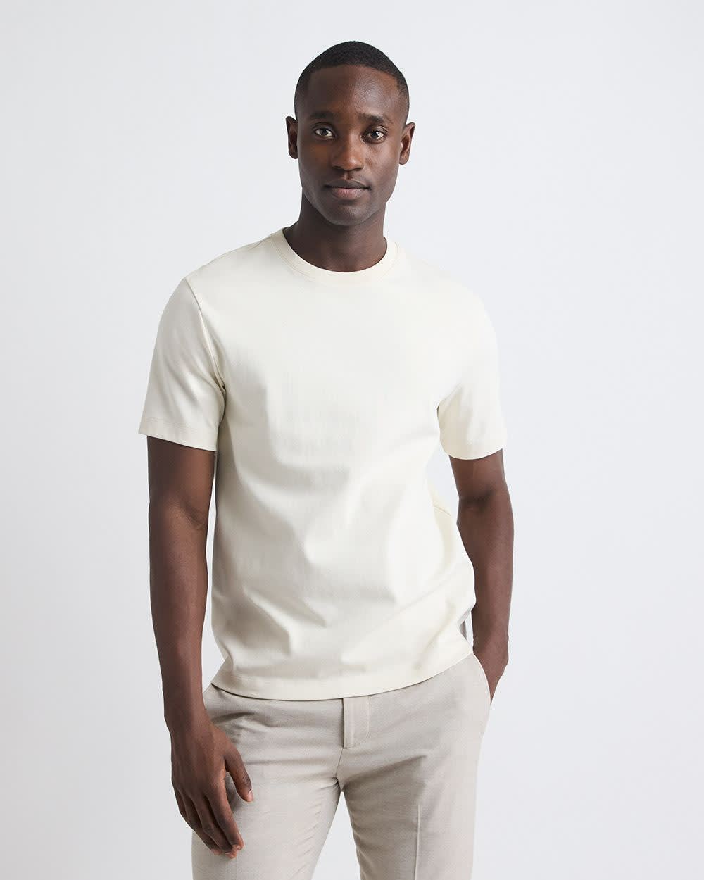 RW&CO Refined Solid Interlock Cotton Crew-Neck Tee