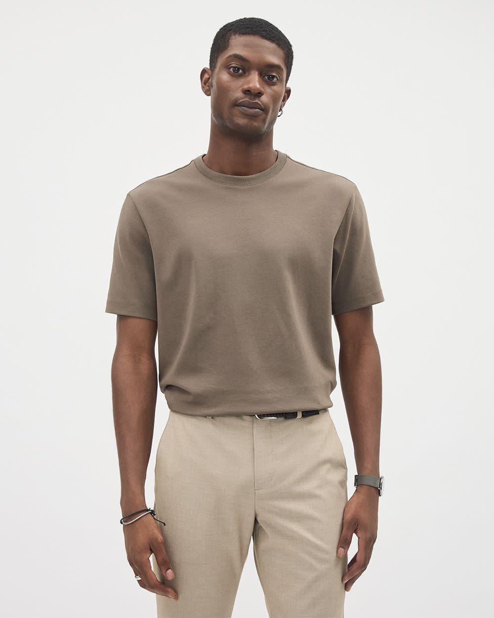RW&CO Refined Solid Interlock Cotton Crew-Neck Tee