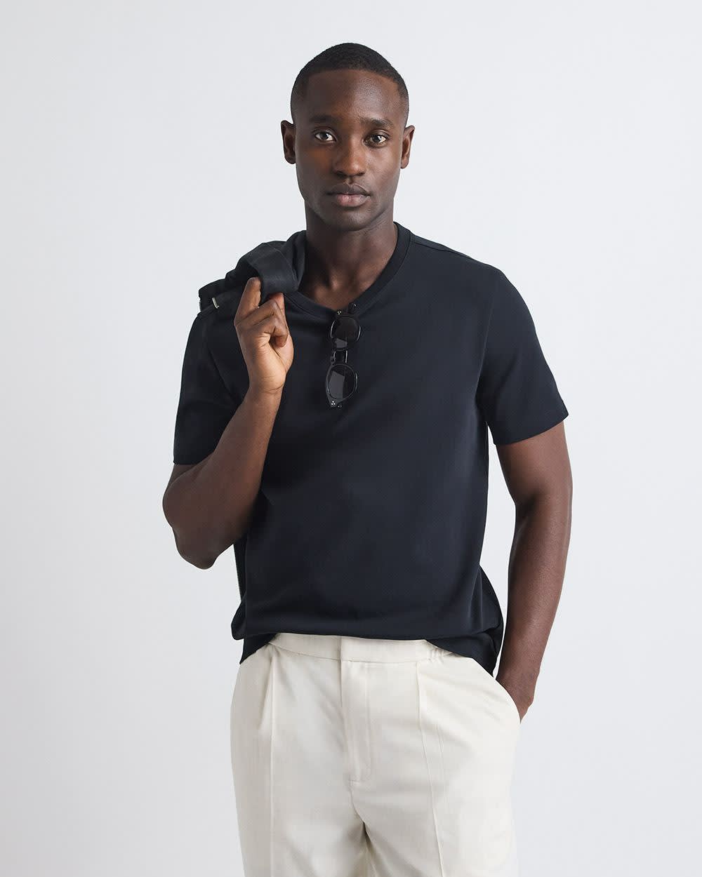 RW&CO Refined Solid Interlock Cotton Crew-Neck Tee
