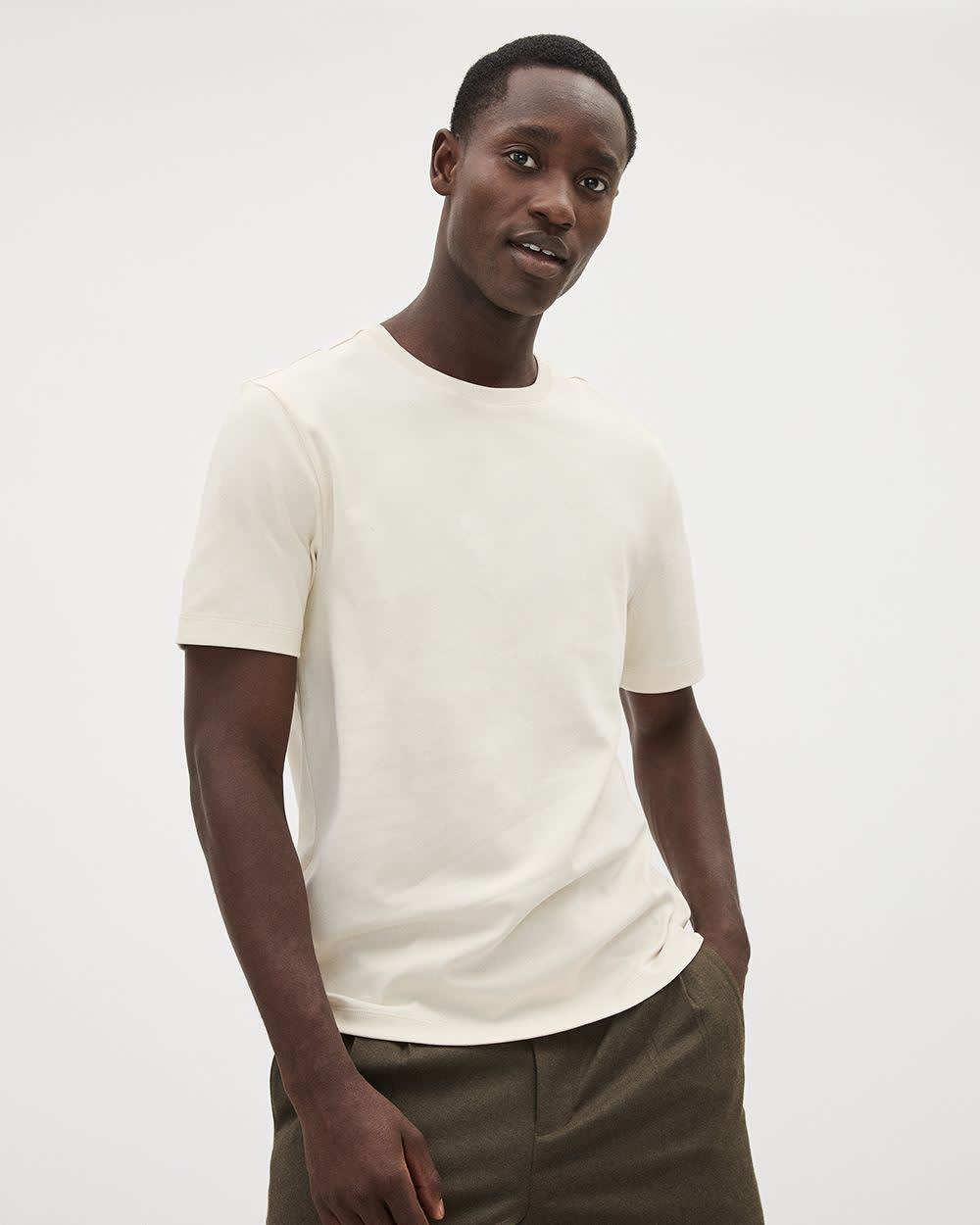 RW&CO Refined Solid Interlock Cotton Crew-Neck Tee