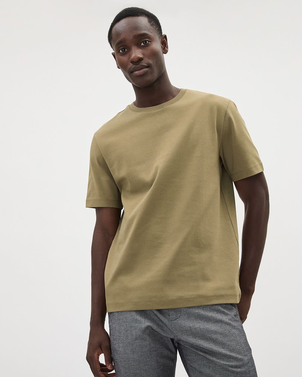 RW&CO Refined Solid Interlock Cotton Crew-Neck Tee