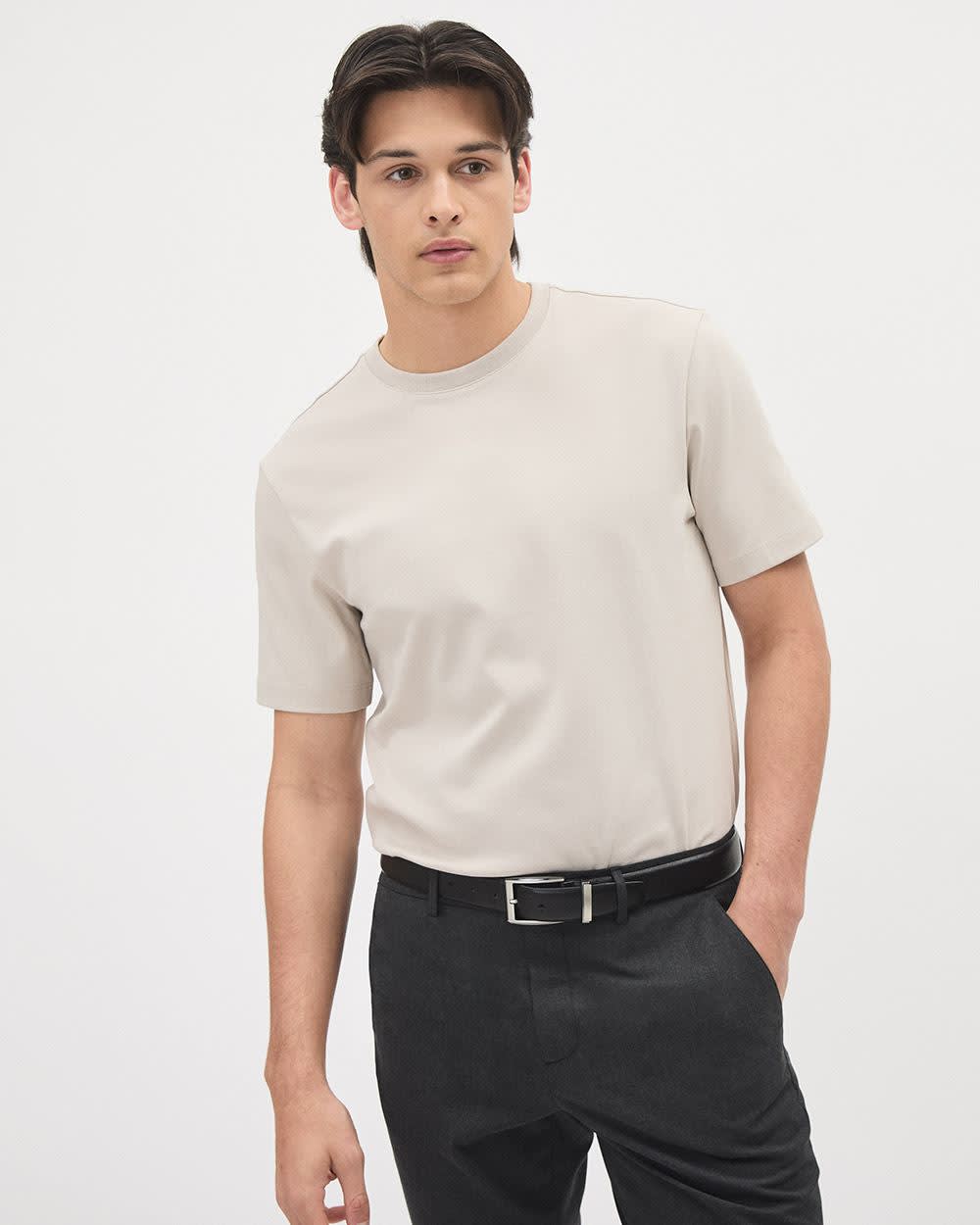 RW&CO Refined Solid Interlock Cotton Crew-Neck Tee
