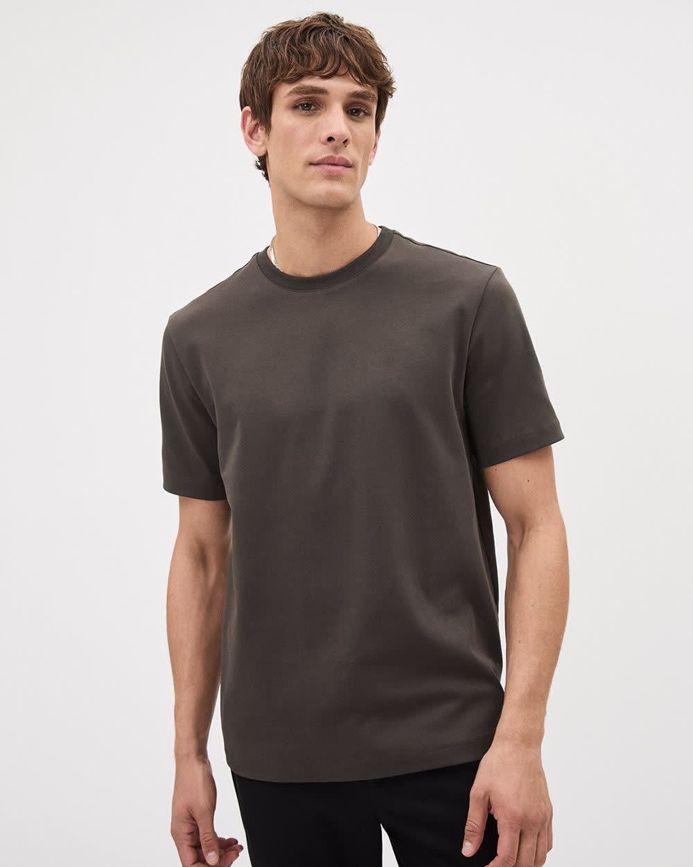 RW&CO Refined Solid Interlock Cotton Crew-Neck Tee