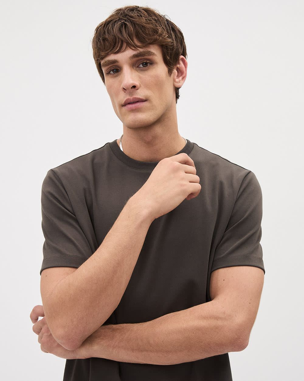 RW&CO Refined Solid Interlock Cotton Crew-Neck Tee