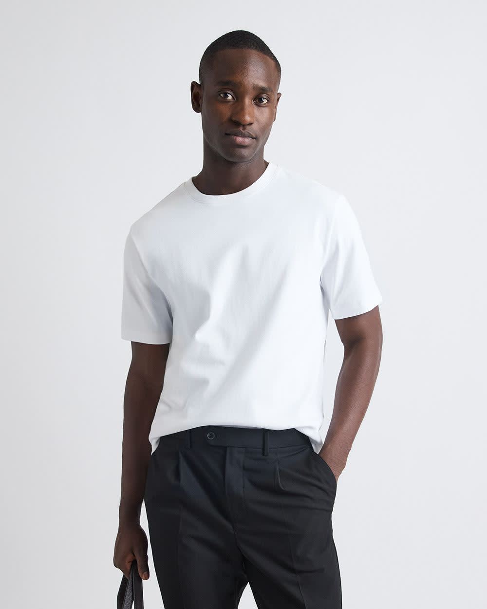 RW&CO Refined Solid Interlock Cotton Crew-Neck Tee