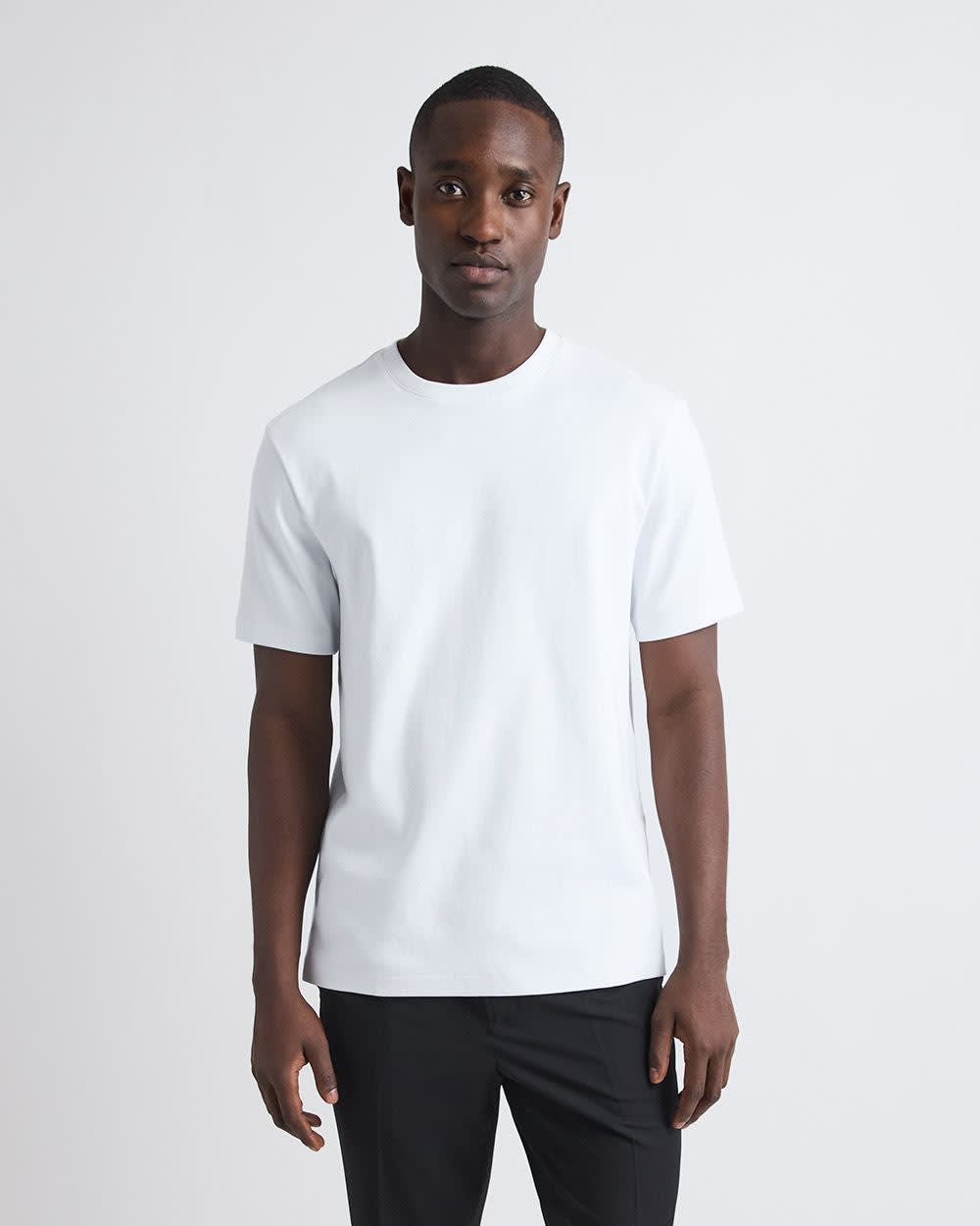 RW&CO Refined Solid Interlock Cotton Crew-Neck Tee