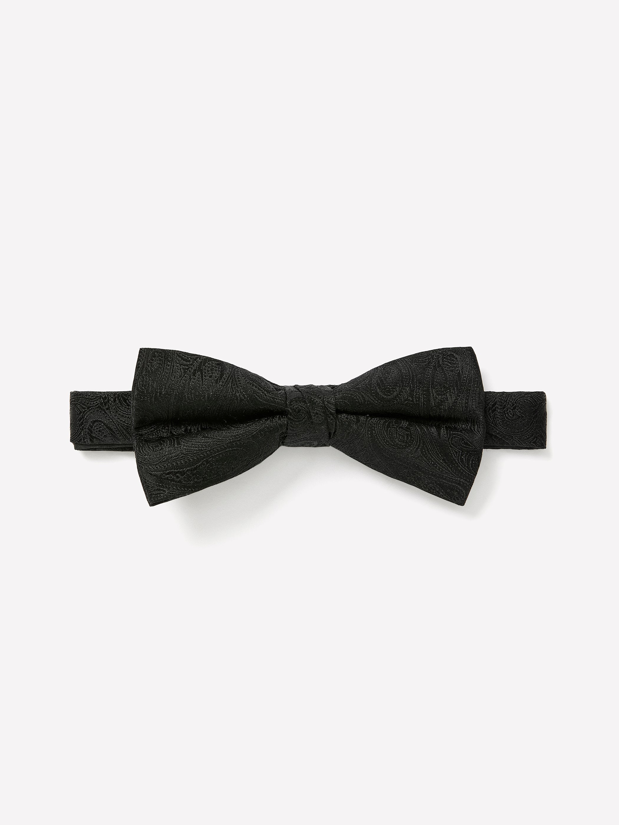 RW&CO Paisley Black on Black Bow Tie