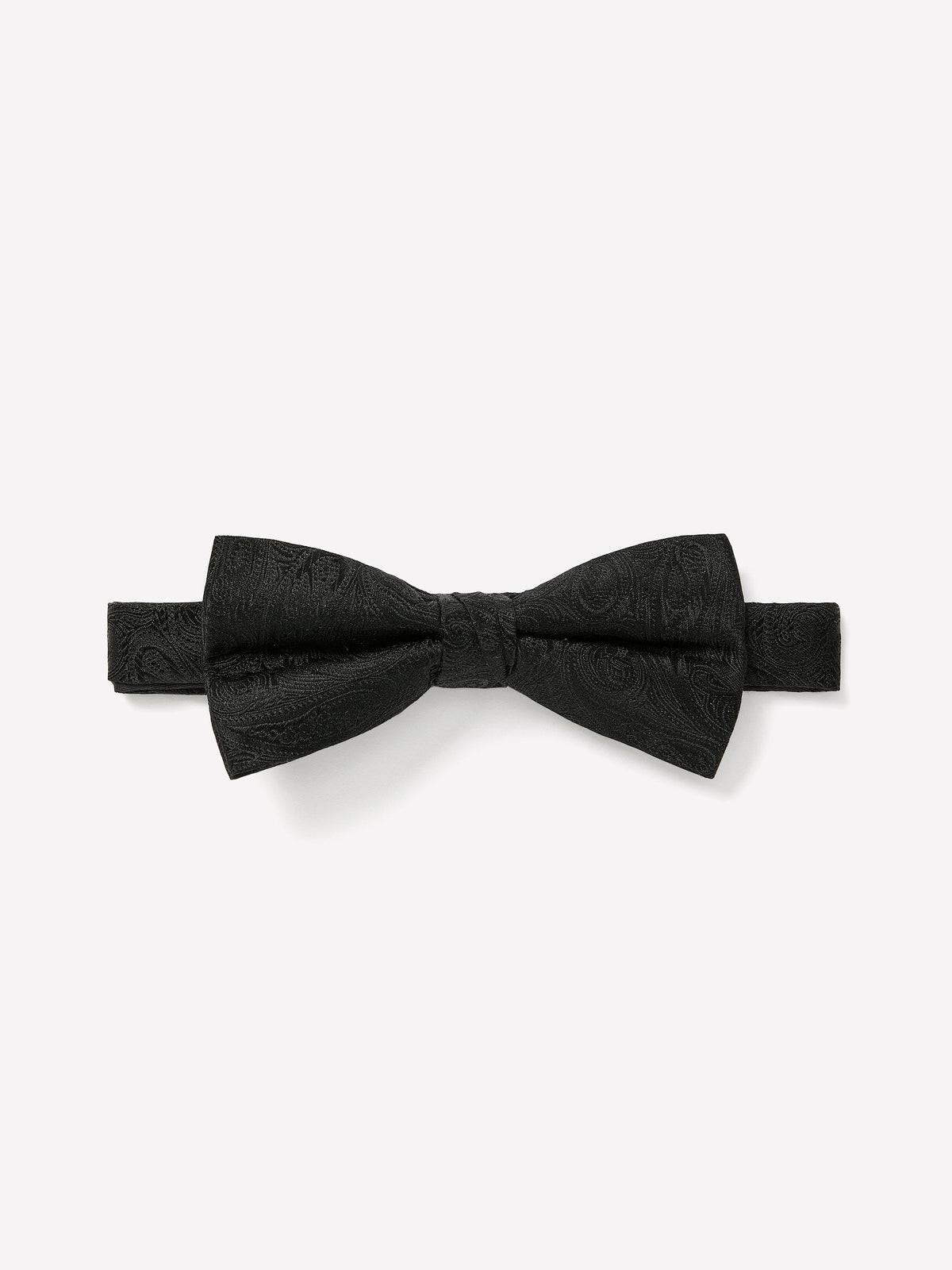 RW&CO Paisley Black on Black Bow Tie