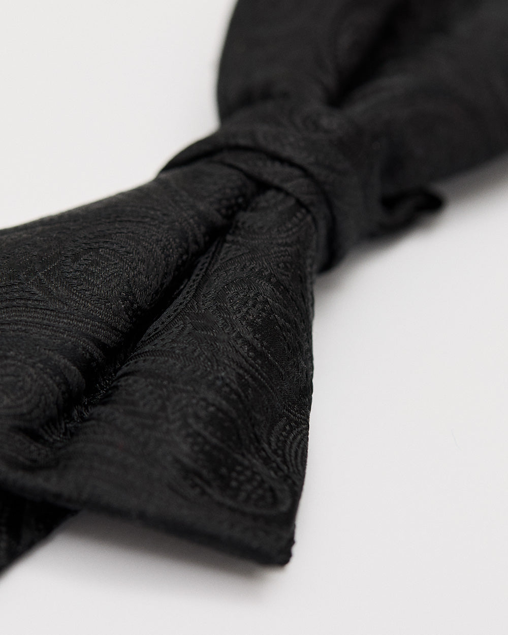 RW&CO Paisley Black on Black Bow Tie