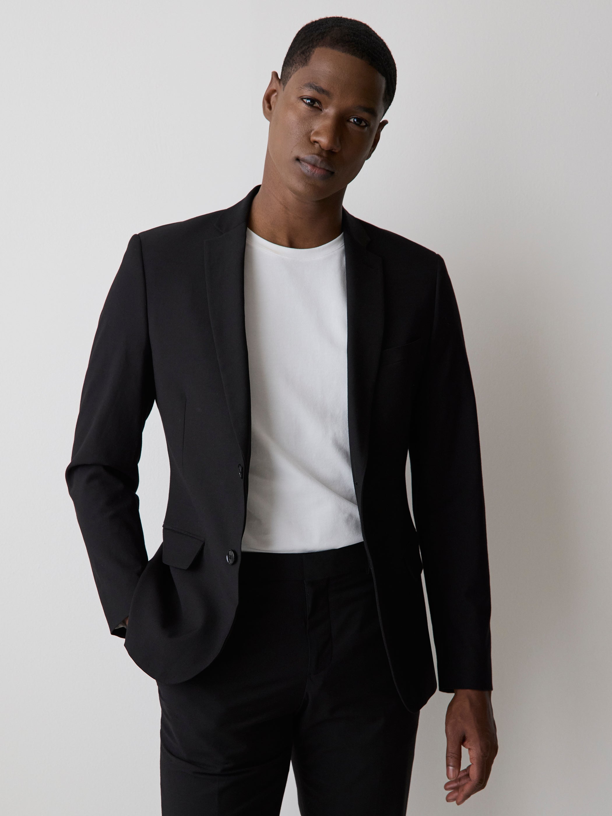 RW&CO Essential Tailored Fit Wool-Blend Suit Blazer