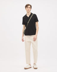 RW&CO Slim Fit Short-Sleeve Knit Shirt with Camp Collar