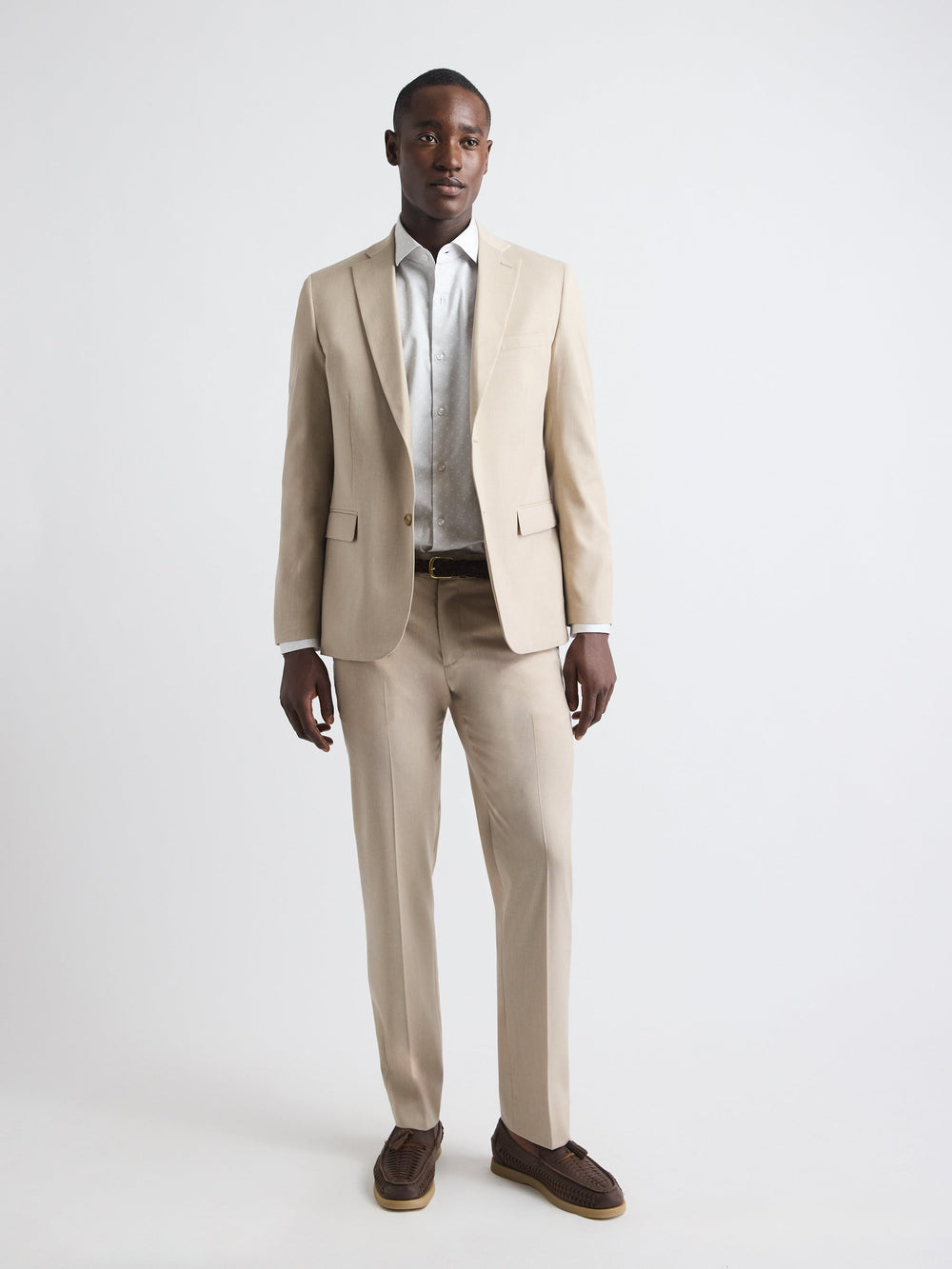 RW&CO Tailored-Fit Beige Suit Pant