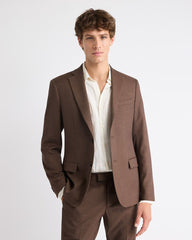 RW&CO Slim Fit Brown Suit Blazer