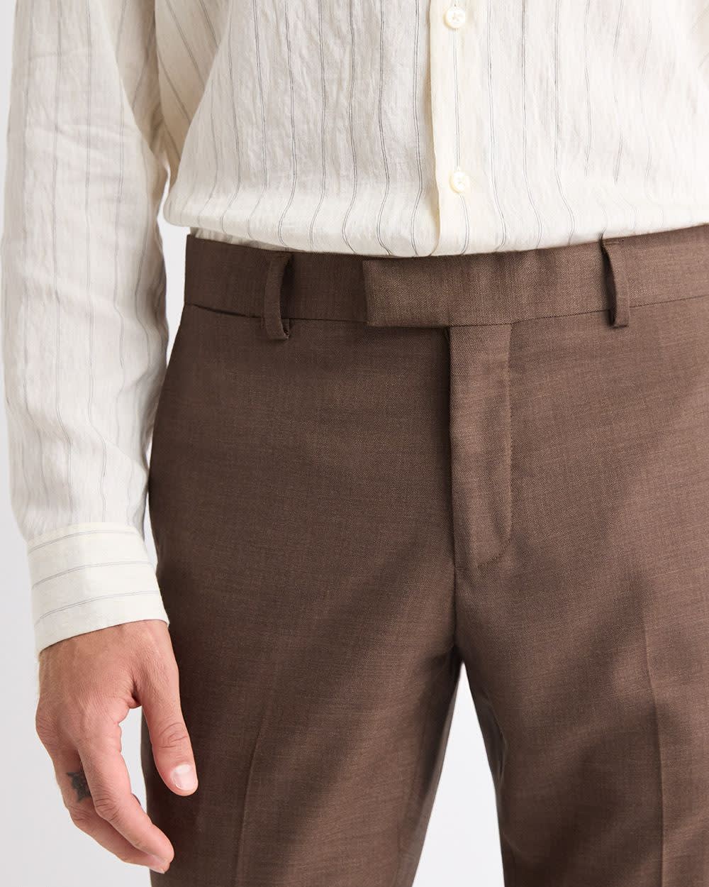 RW&CO Slim Fit Brown Suit Pant