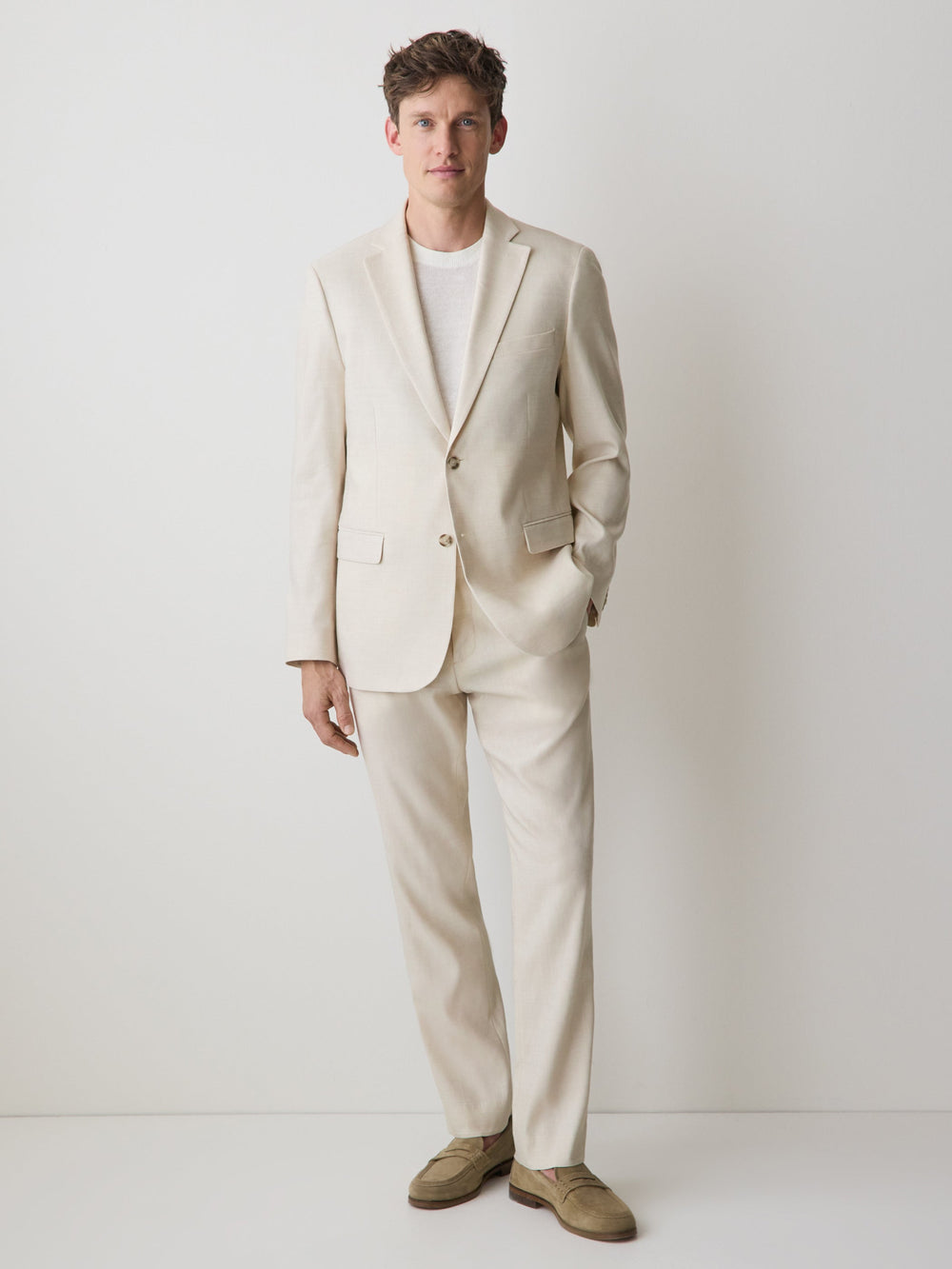 RW&CO Tailored Fit Stretch Linen Blazer