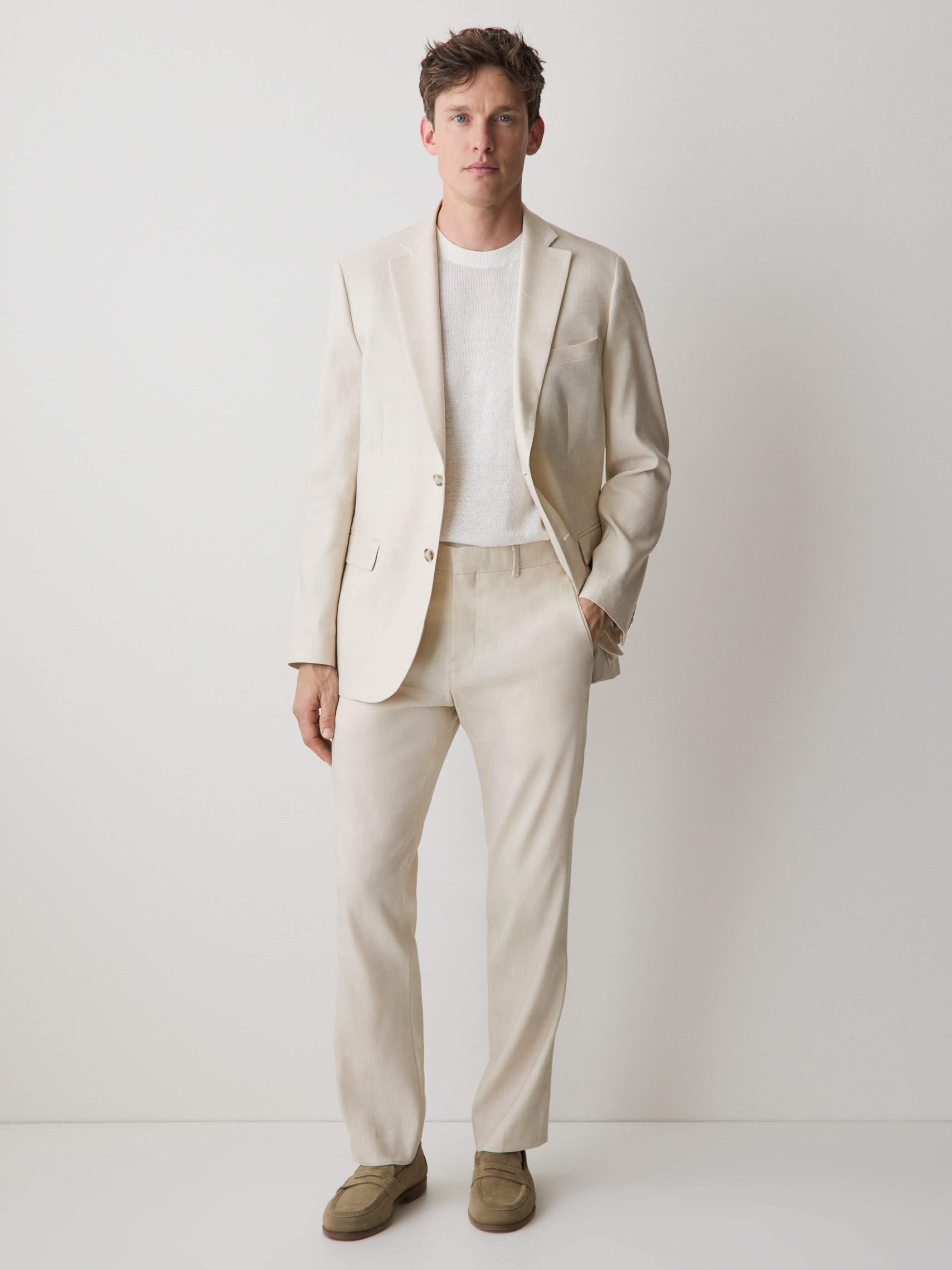 RW&CO Tailored-Fit Linen Suit Pant